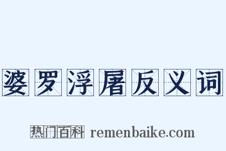 婆罗浮屠反义词是什么意思的图片